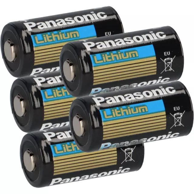 5x Panasonic 3V CR123A DL123A Batteries CR17345 Ultra Lithium Photo Vrac