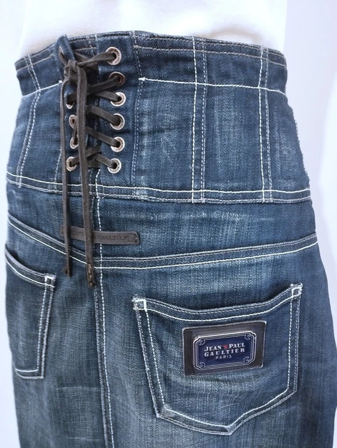 Jupe Crayon Velours Dévoré Jean-Paul Gaultier - Taille 38 - Vintage 90s - Très Bon état