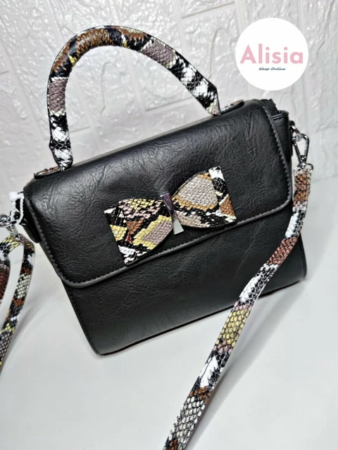 Borsa A Tracolla Coveri Ecopelle Nera - Tripletta 27x20x10cm 3 Scomparti