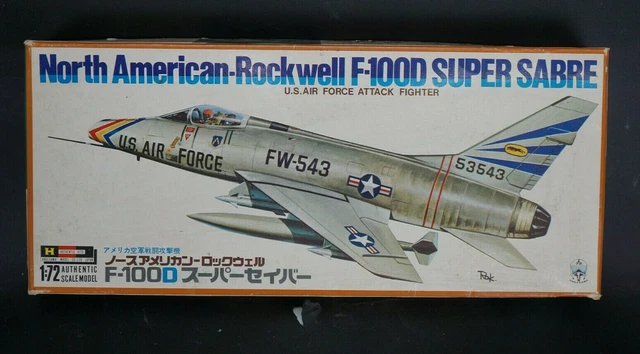 Hasegawa USAF North American Rockwell F-100D Super Sabre 1:72 Scale Model Kit