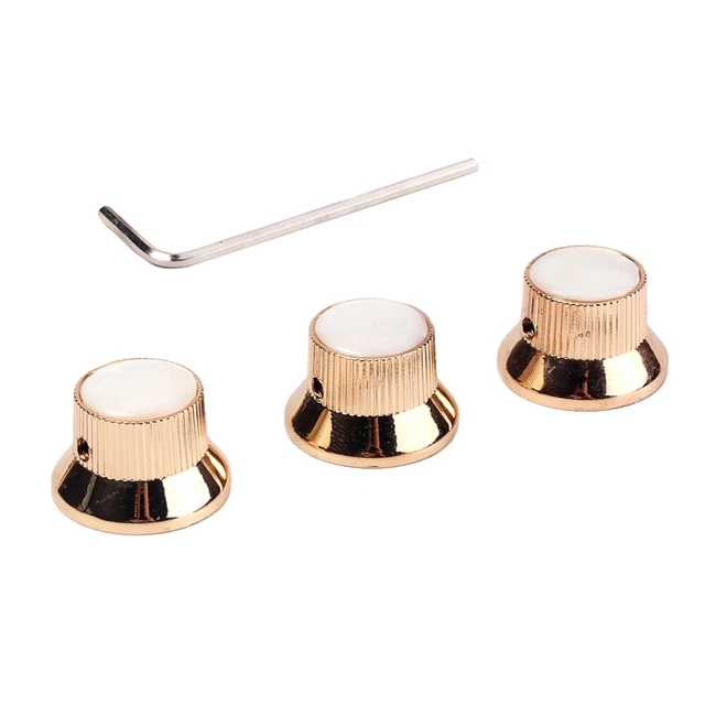 3 pz bottone basso pulsanti chitarra amplificatore pulsanti chitarra elettrica bottoni dorati pedale
