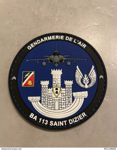 PATCH ECUSSON RONDACHE collection PVC 3D GENDARMERIE DE L'AIR BA113 ST DIZIER