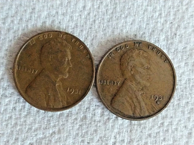 1931-P 1931-D  Lincoln Wheat Cent Penny Set, 2 Coins Lot