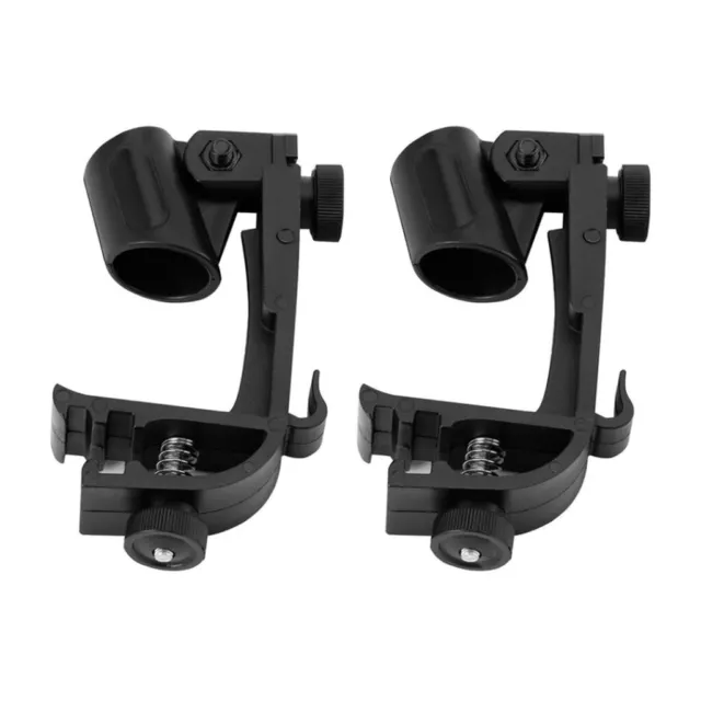 2x Anti secouer Mic Microphone Stand Tube Clamp Mount Holder Mic Stand Holder