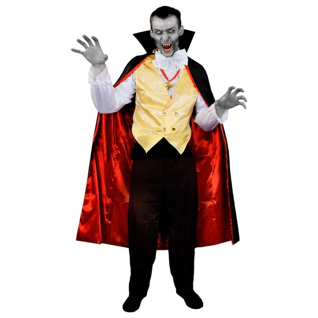 ADULTS VAMPIRE HALLOWEEN Costume Classic Dracula Gothic Outfit Mens Fancy Dress £20.99 PicClick UK