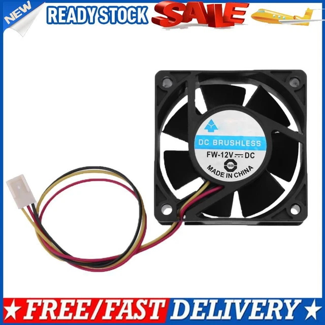 DC Brushless Cooling Fan 12V 60x60x25mm 3 Pin CPU Computer Fan