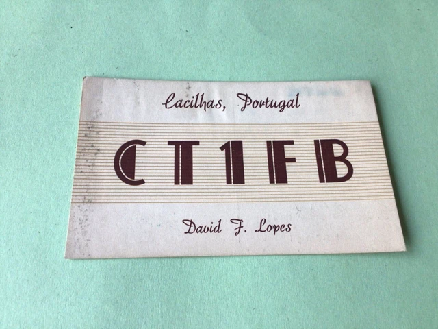 Vintage QSL Radio communication card  1953  Portugal Ref 52553