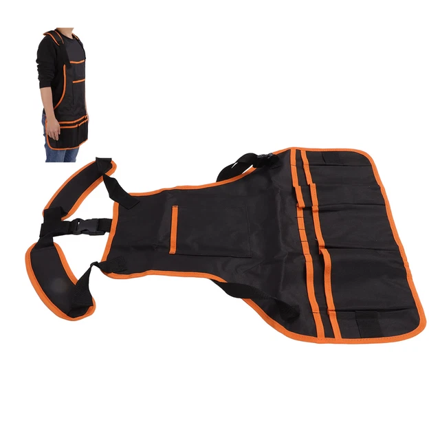 Work Apron Oxford Canvas Heavy Duty Waterproof Adjustable Multi Pockets Wood Hmo