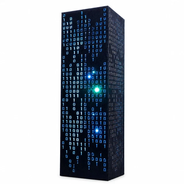 FAVNCRAFTS BINARY CODE Night Lamp - RGB LED Desk Light for Coders Gift ...