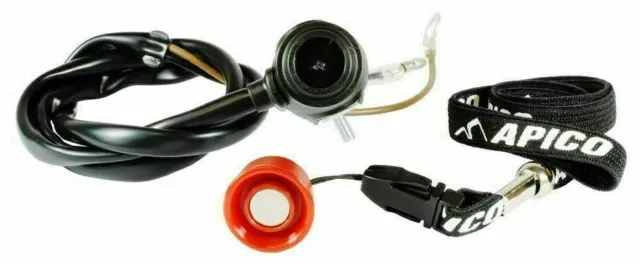 Apico Universal Trials Motor Bike Motorcycle Kill Switch - Magnetic Lanyard Type