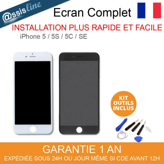 ECRAN LCD RETINA BLOC COMPLET IPHONE 5/5C/5S/SE 2016 1ière génération