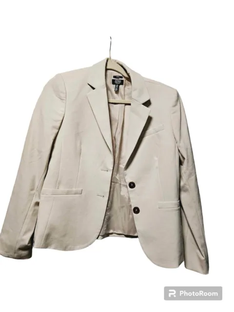 Jones New York Blazer Women Size 6 Beige Two Button