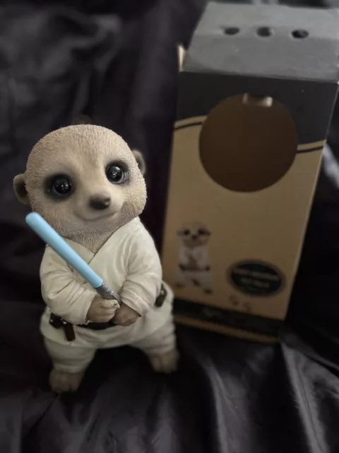 Vivid  Arts Star Wars Jedi Themed Baby Meerkat Pet Pals Home or Garden Figure