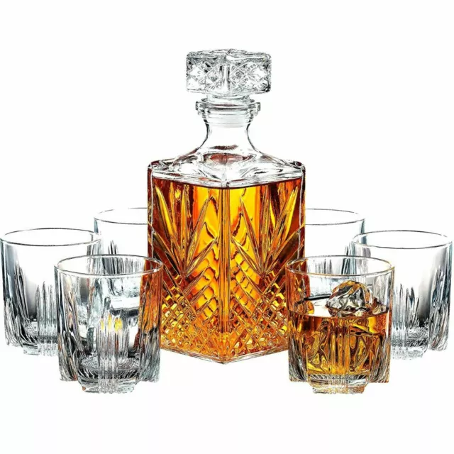LETZTEN  Whisky Set 1 Karaffe +6 Gläser Bar Decanter Whiskygläser  Geschenk