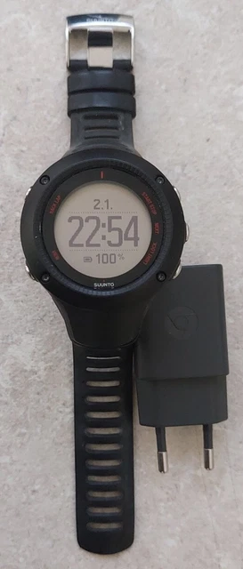 SUUNTO AMBIT3 RUN BLACK HR Orologio GPS Runner Monitoraggio Allwnamwnto Usato