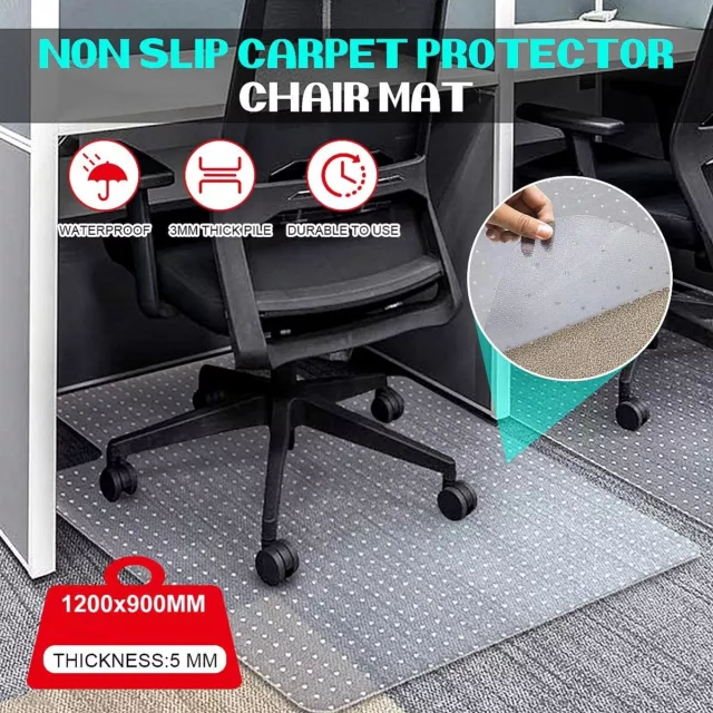 Home Office PVC Chair Mat for carpet Hard Floor Protector computer Office Mat AU 2