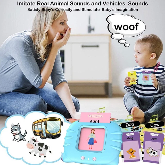 KIDS TALKING FLASH Cards For Toddlers Preschool Words Learning Card n ...