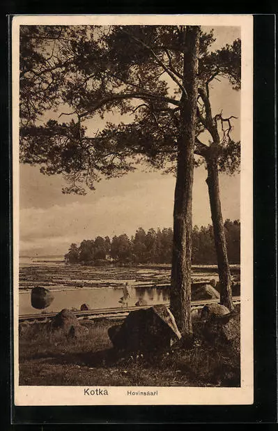 Kotka, Hovinsaari, Ansichtskarte 1928