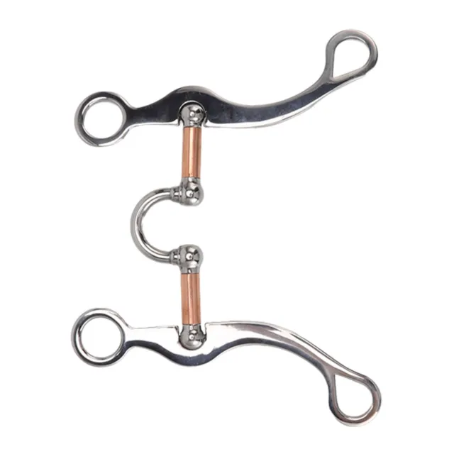 Horse Snaffle Bit Stainless Steel Rose Gold Plated Horse Gag Loose Ring☜