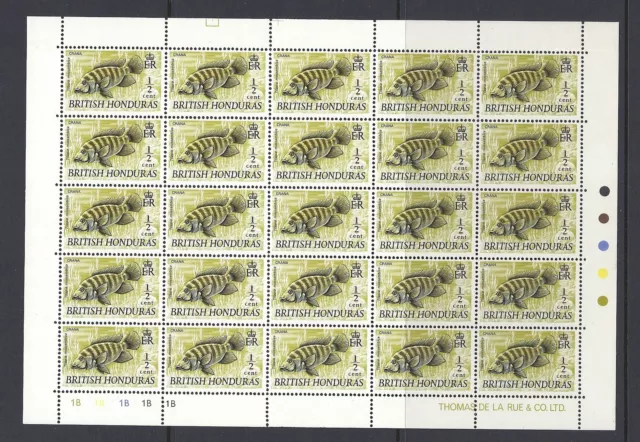 BRITISH HONDURAS 1971 (SG 277 1/2cent CRANA) VF MNH sheet of 25