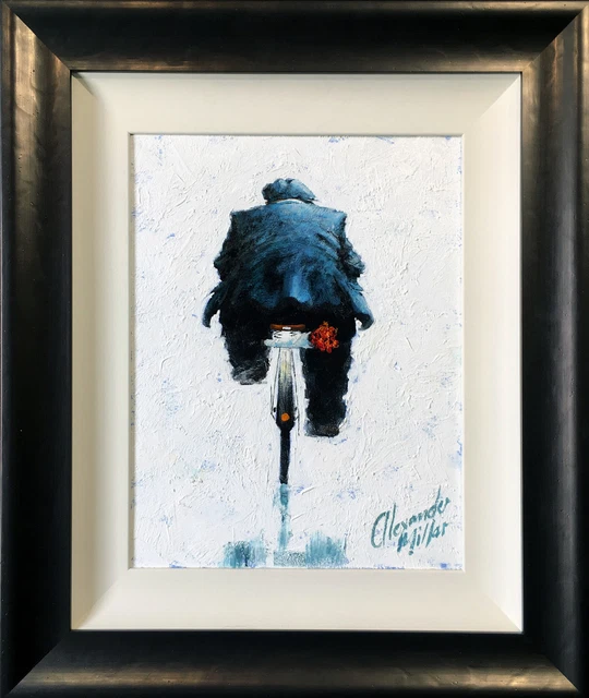 Alexander Millar Original Pintura Al Óleo Gadgie Sobre Un Bicicleta 'No Edición