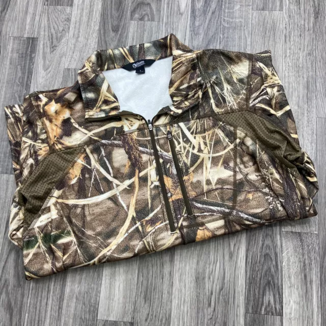 GUIDE SERIES Advantage Max 4 1/4 Zip Multi Color Camo Fleece Shirt Men's Large