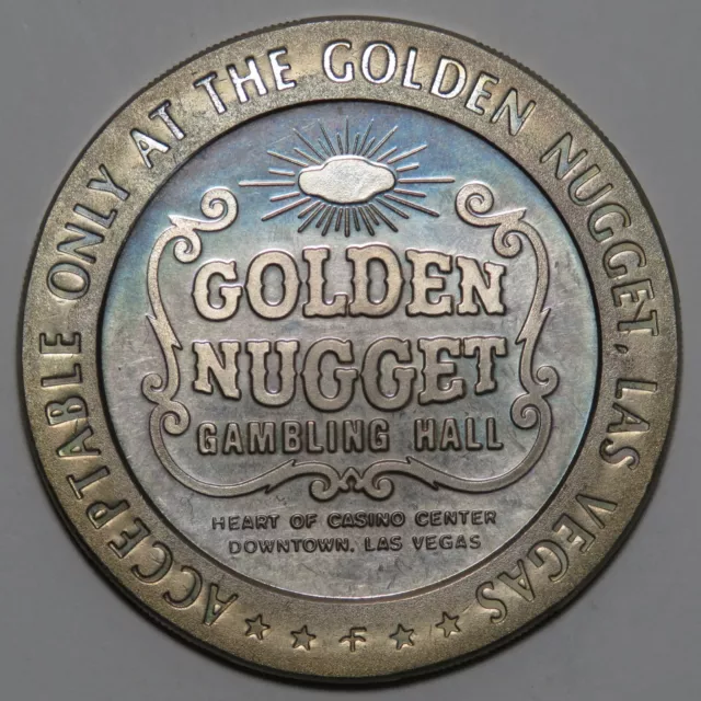 Golden Nugget Casino Las Vegas - $5 Gaming Slot Token - .925 Sterling Silver