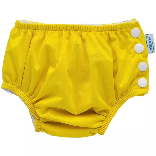 Pañal de natacion reusable de Baby y niños pequeños talla M 6-12 Meses Amarillo