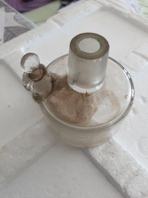 Antico Fornello A Spirito In Vetro Per Laboratorio Chimico 2