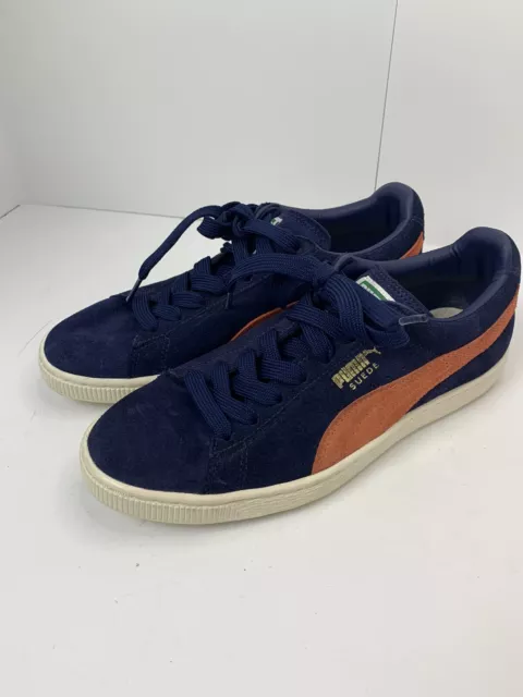 PUMA Suede Classic Navy Orange Men’s Sneaker US Size 7.5