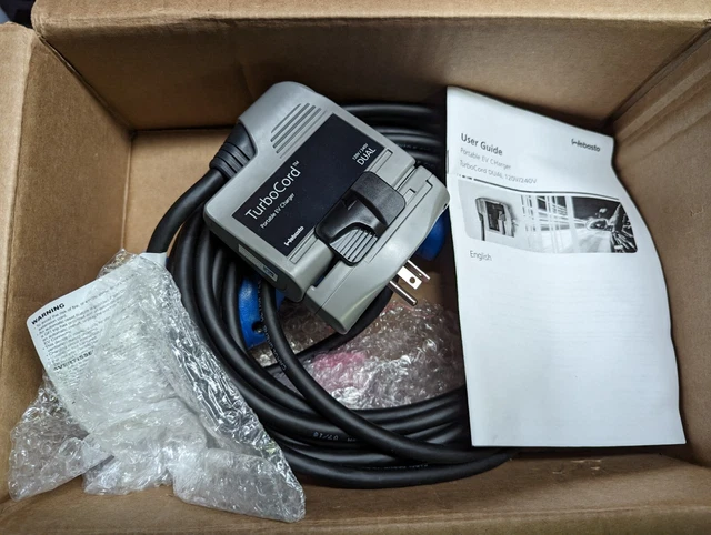 BRAND NEW WEBASTO TurboCord Level 1+2 Dual 120/240V Portable EV Charger Charging
