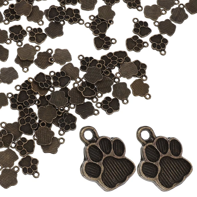 Charm Stoppers Bracelets Jewelry Pendants Dog Paw Pendant Cute