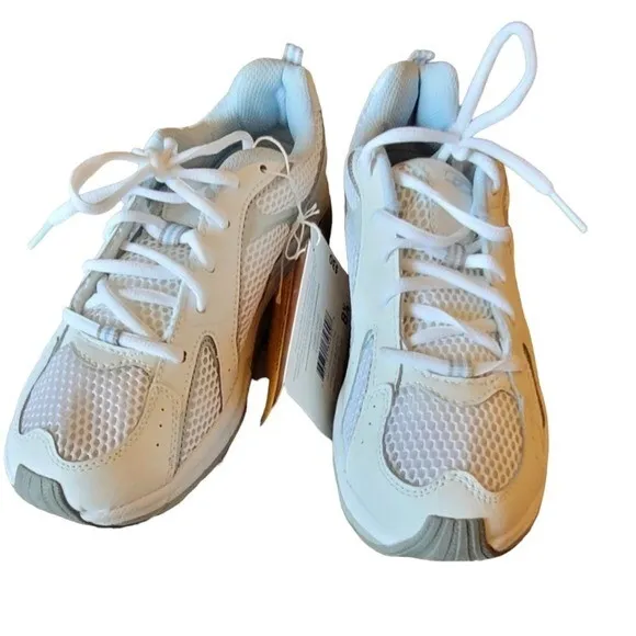 Dr. Scholls Roller Motion Leather Sneakers White and Gray New with Tags  Sz 8.5 2