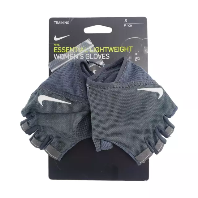 Nike Gloves Womens Essential Lightweight Training Weight Lifting Gray Small