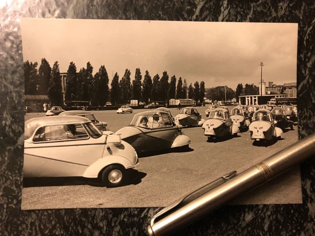 Foto PKW Henkel Messerschmitt Kabinenroller Treffen 1955 Messedamm Berlin