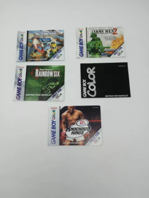 Lot Of Five Game Boy Color Manuals