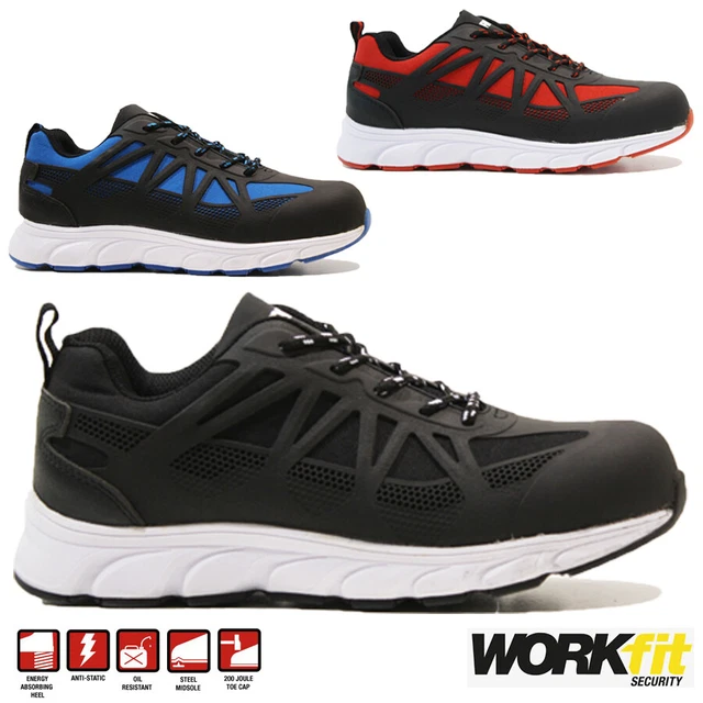 Scarpe Antinfortunistiche Maxsteel Uomo, Pelle Nera Leggere Con Puntale Acciaio, Allacciate
