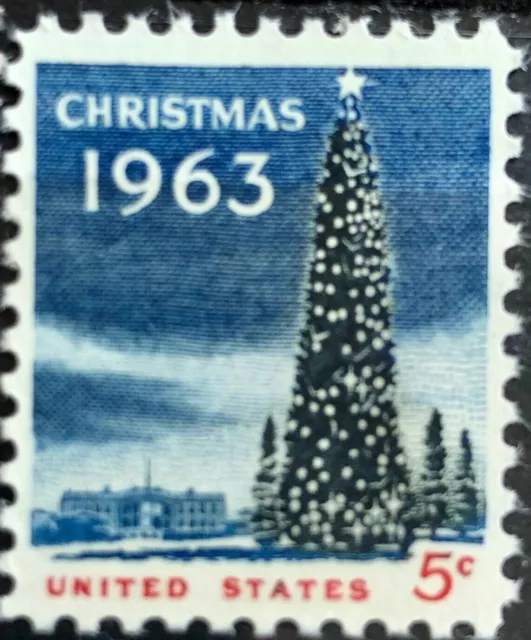 1963 Christmas Tree Single 5c Postage Stamp - MNH, OG - Sc# 1240`- CX219a