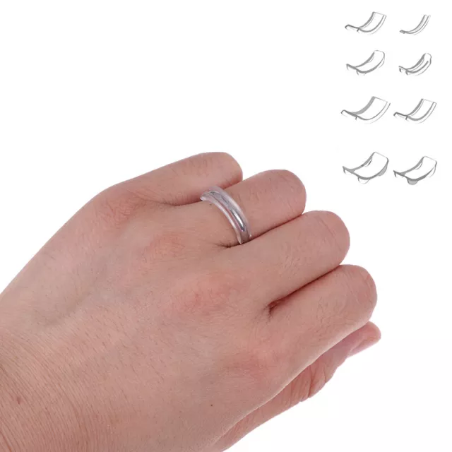 Ajustador de tamaño de anillo invisible de 8piezas para tamaño de anillo suelto