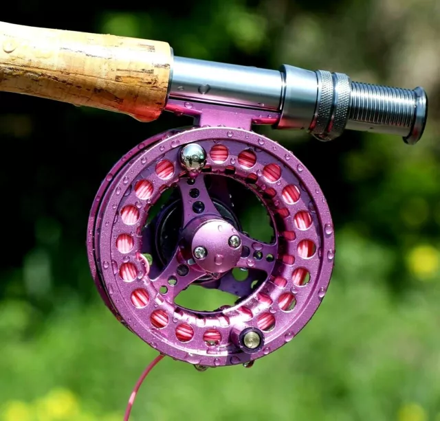 LARGE ARBOR FLY Fishing Raft Reel Wheel Coil CNC Machined Alloy  Ambidextrous Ice $86.99 - PicClick