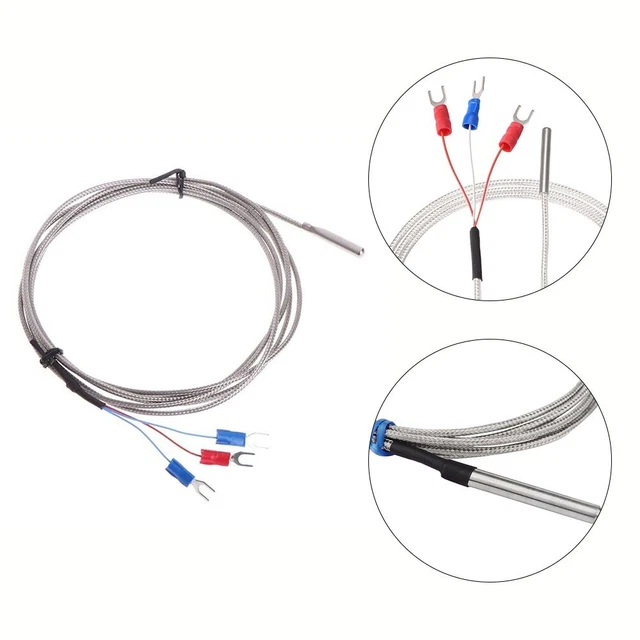 HIGH ACCURACY PT100 Temperature Sensor with 2m Cable Wire for ...