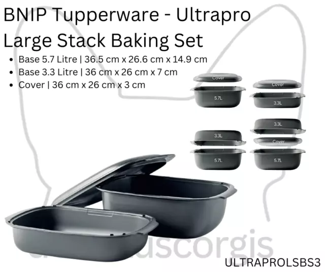 Brand New in Packaging Tupperware Ultrapro Large Stack Baking Set