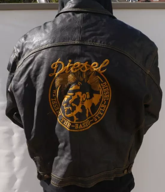 Diesel Lederjacke Vintage Oldschool  Jacke Retro - Gr. L