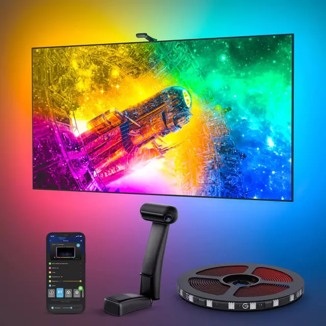 RETROILLUMINAZIONE TV LED Govee Envisual T2 con Doppia Fotocamera,  DreamView RGBC TV Wi-Fi EUR 195,30 - PicClick IT