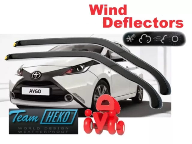 For TOYOTA AYGO  II  2014 ->  Wind deflectors  5.doors 2.pc  HEKO 29638