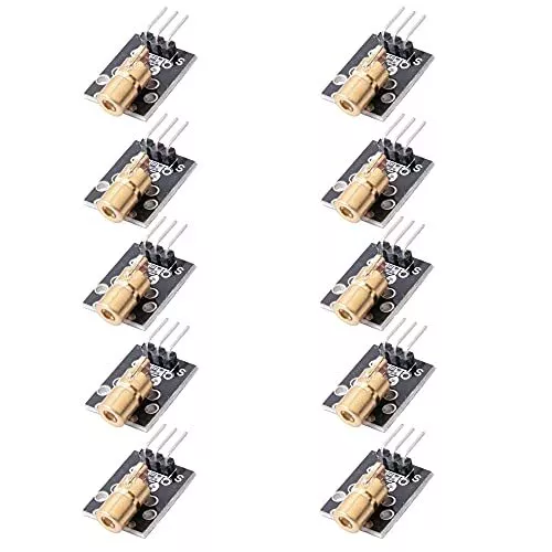10Pcs KY-008 Laser Transmitter 5V Laser Dot Diode Sensor Module Board...