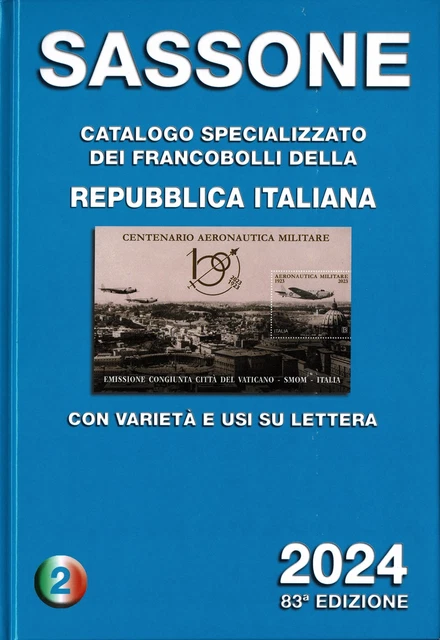 Sassone 2024 Catalogo Francobolli Volume 2 Italia Repubblica Nuovo Mf102981