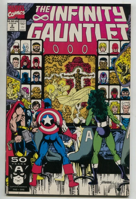 Infinity Gauntlet 2 Marvel 1991 VF NM Thanos Avengers Spider-Man