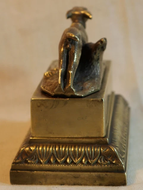 CENDRIER DÉCOR DE chiens de chasse en bronze chasse à cour vénerie épagneul EUR 8,99 - FR