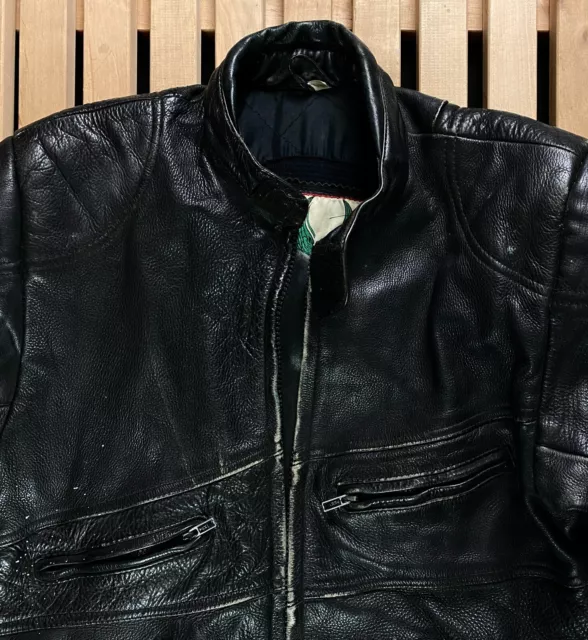 Mens Leather Motorcycle Suit Belstaff Vintage Size 44 3